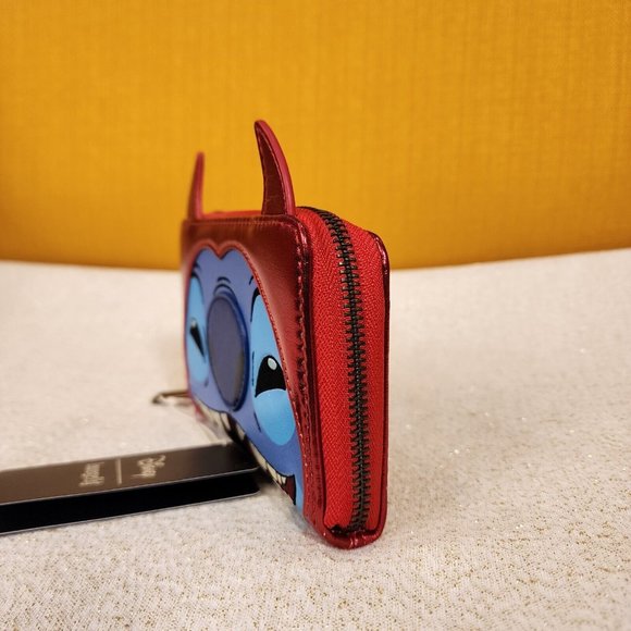 Loungefly Disney Lilo and Stitch Devil Costume Halloween Zip Around Wallet NEW - Picture 5 of 13